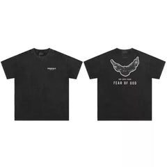 Fear of God Essentials Back Wing Dove Graphic Loose Crew Neck Short Sleeve T-Shirt