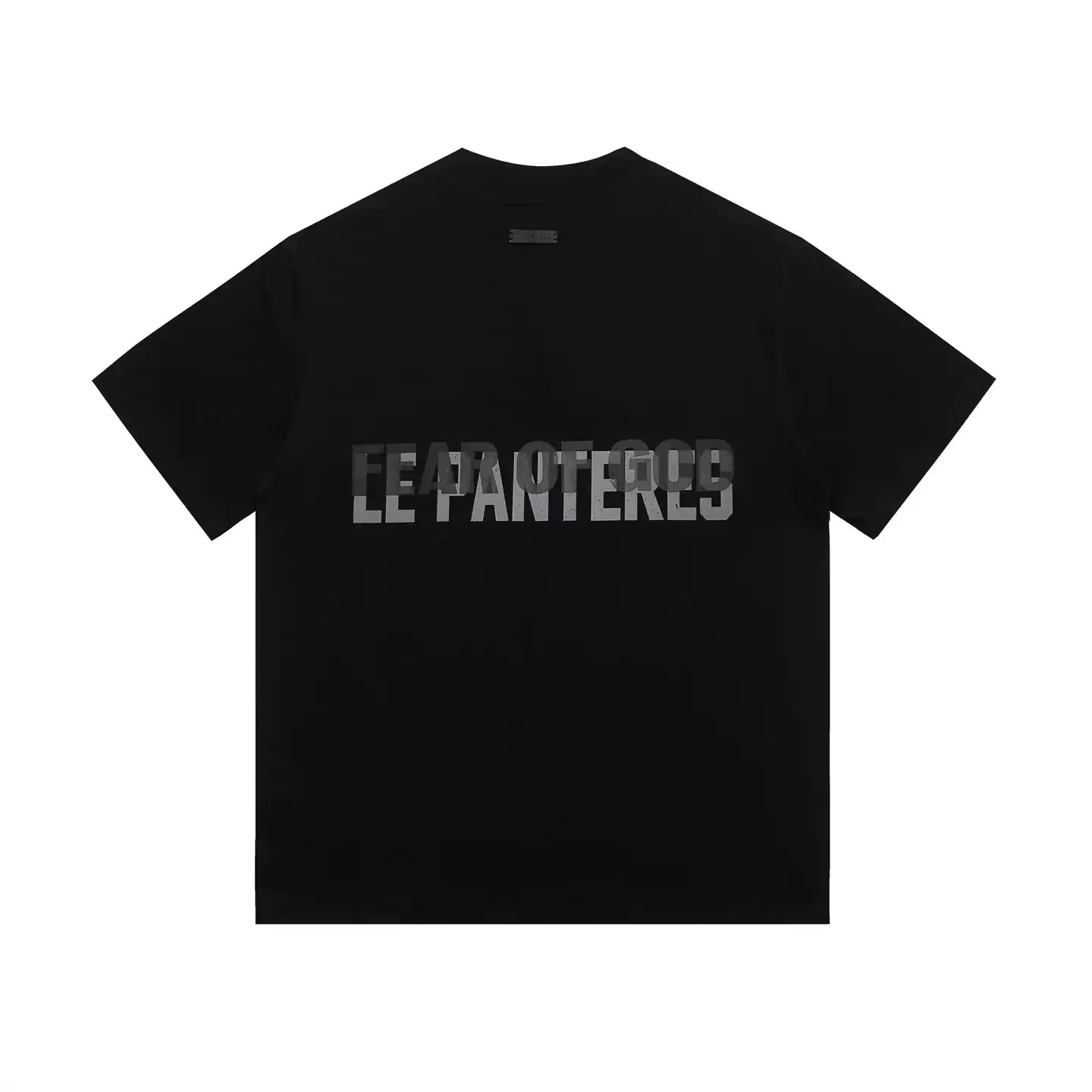 Fear of God Essentials SOLIDARITY! Panther Graphic Front Back Loose Crew Neck Short Sleeve T-Shirt