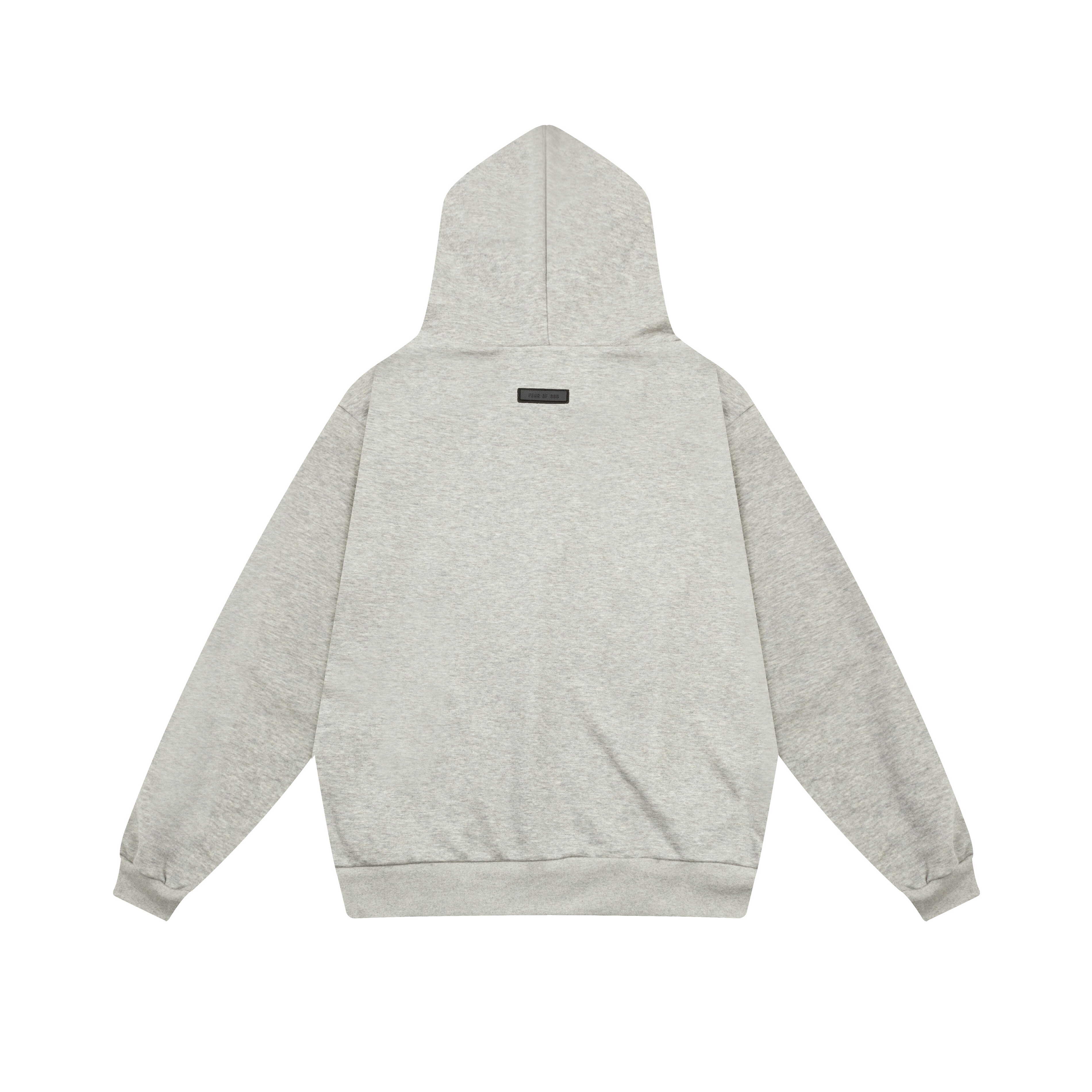 Fear of God Essentials Square Patch Logo Hoodie Heather Gray