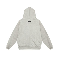 Fear of God Essentials Square Patch Logo Hoodie Heather Gray