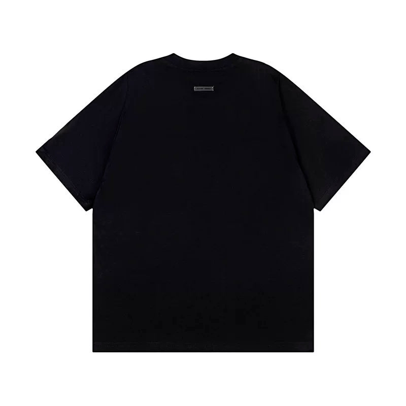 ESSENTIALS 3D embossed letter short sleeved T-shirt European and American high street FOG double line couple round neck loose fit
