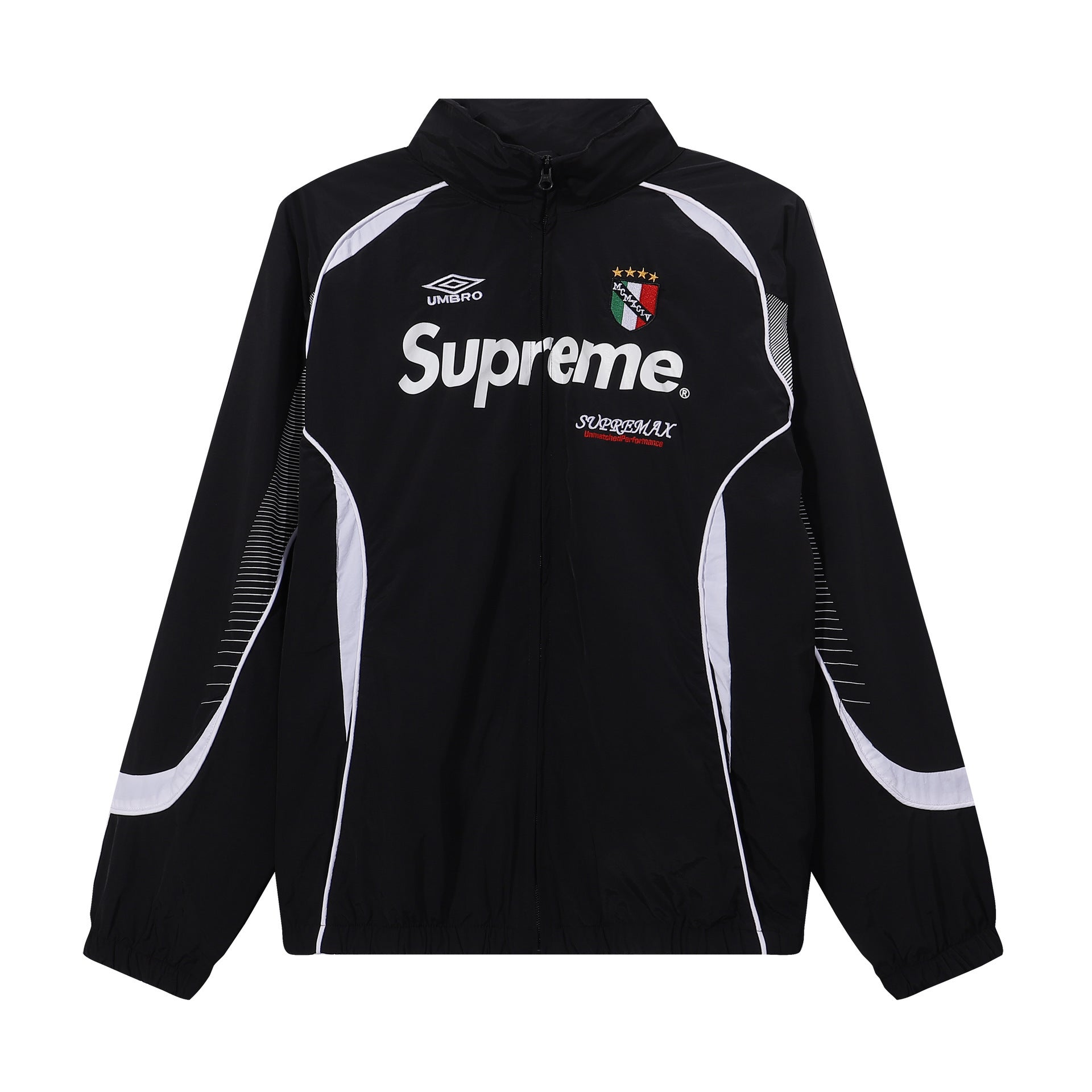 Supreme Racing Zip‑Up Track Jacket Black