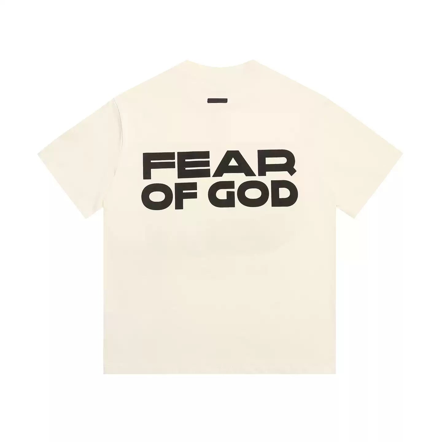 Fear of God Essentials Disciples Front and Back Letter Mock Neck Loose Short Sleeve T-Shirt