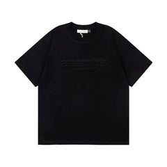 ESSENTIALS 3D embossed letter short sleeved T-shirt European and American high street FOG double line couple round neck loose fit