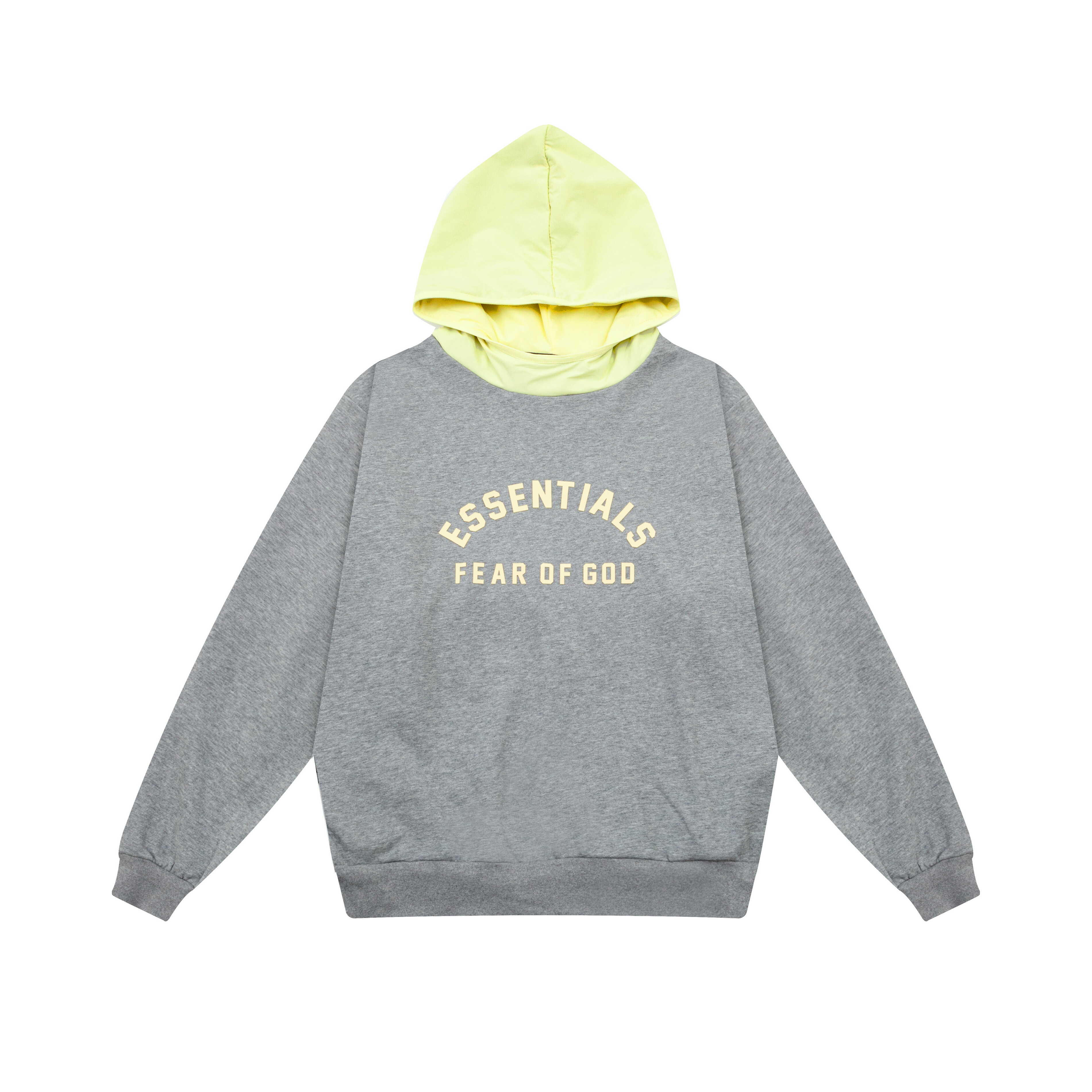 Fear of God Essentials Contrast Hood Arch Logo Pullover Hoodie Heather Gray