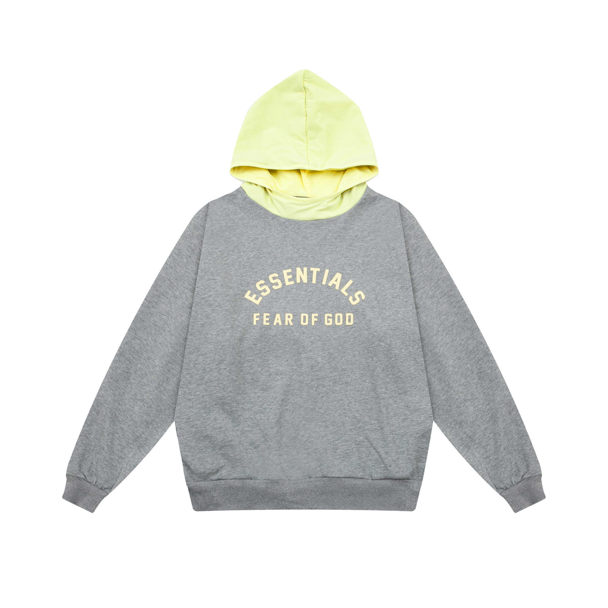 Fear of God Essentials Contrast Hood Arch Logo Pullover Hoodie Heather Gray
