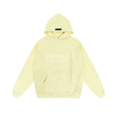 Fear of God Essentials Tonal Front Logo Pullover Hoodie Pale Yellow