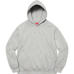 Supreme Back Vertical Logo Hoodie Heather Grey