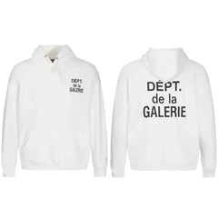 GALLERY DEPT DEPT DE LA GALERIE GOLD LOGO HOODIE BLACK
