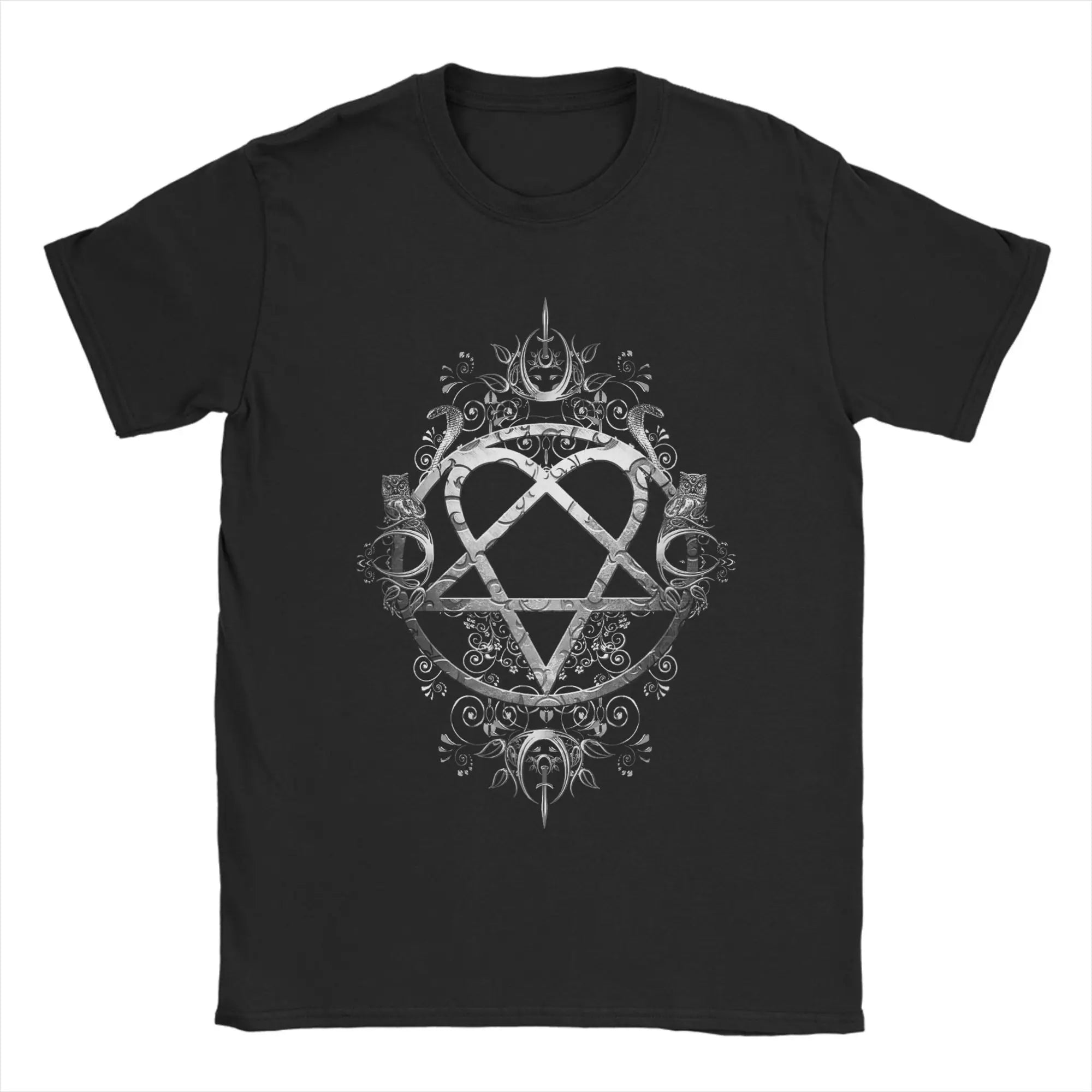 Ville Valo HIM Heartagram Pentagram T-Shirt | Classic Cotton Tee